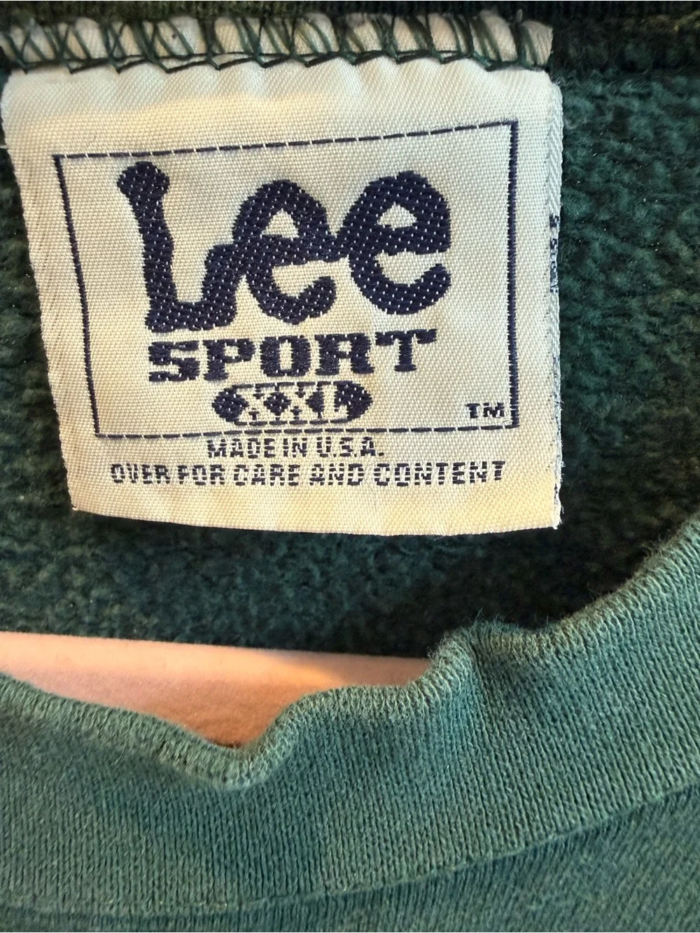 Vintage Lee Green Packers Graphic Crewneck Sweatshirt NFL Football Size XXL
